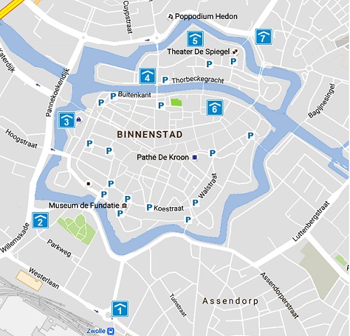 plattegrond parkeergarages zwolle